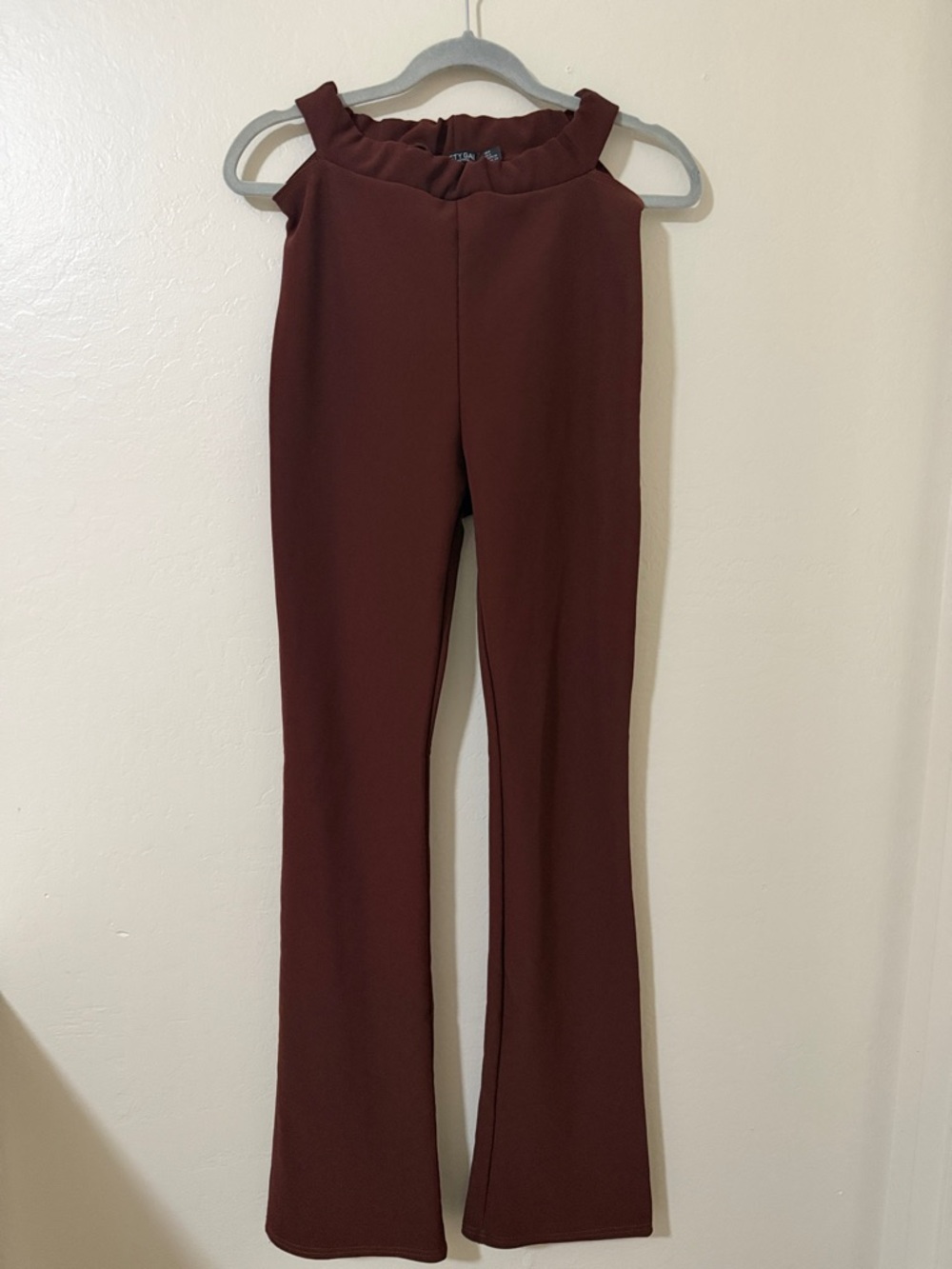 Nasty Gal Chocolate Brown High-Rise Flare Pants - Picture 4 of 4